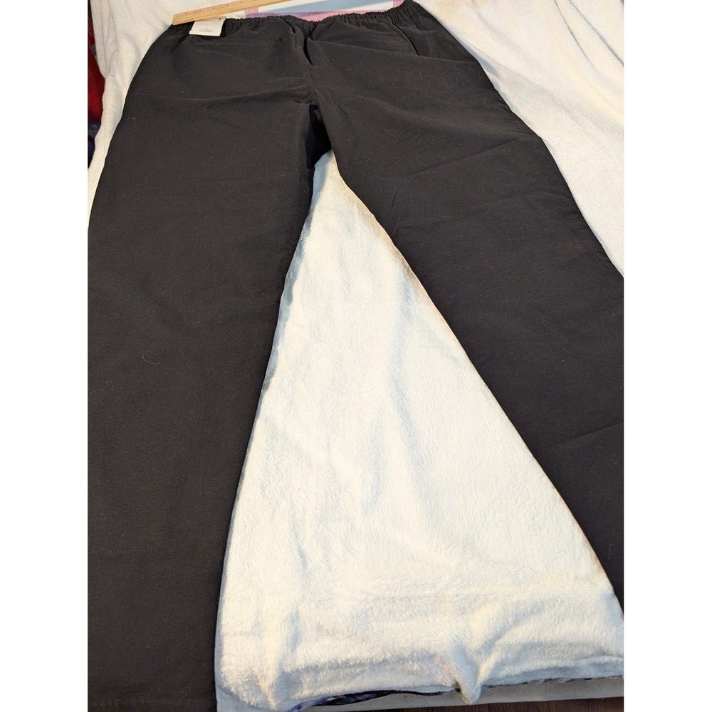 Free Assembly Commuter Pant Women Large Black New Elastic Waist Straight Leg